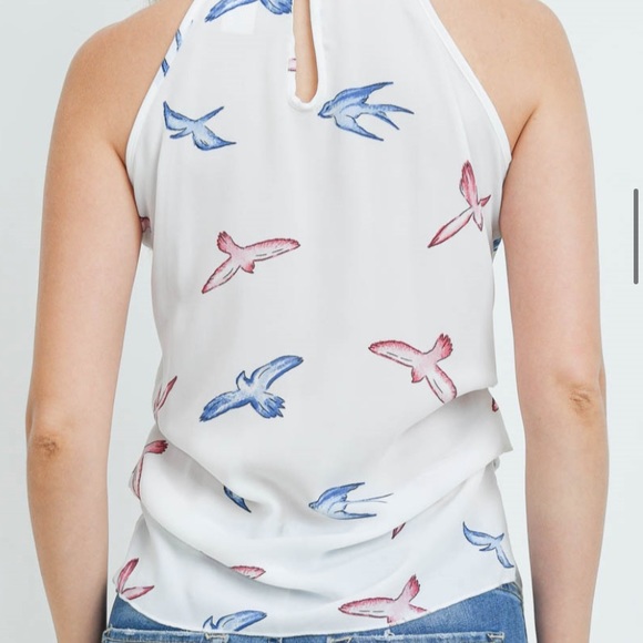 Bird Print Tank Top Womens - Picture 5 of 8